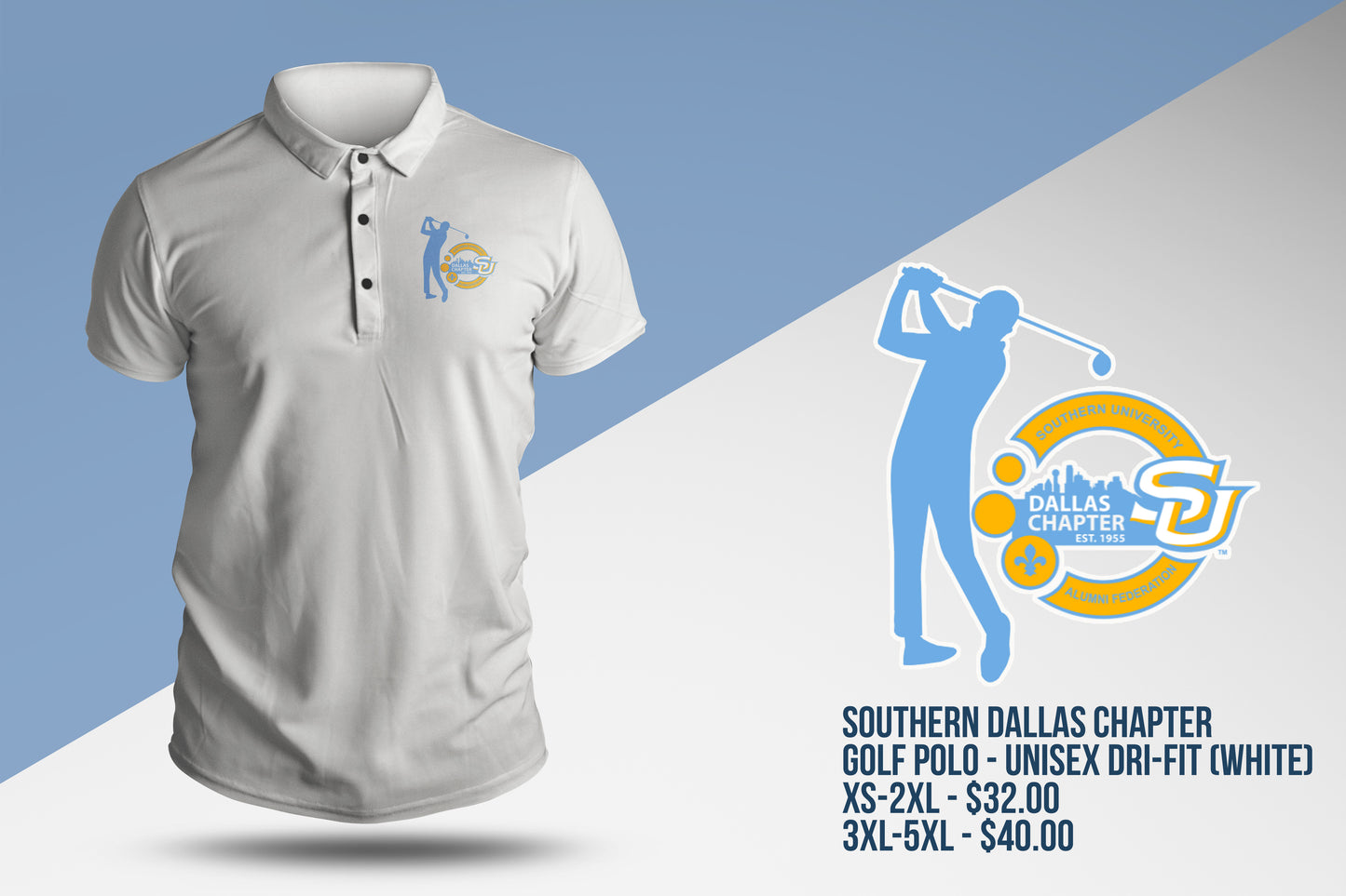 Custom Southern University Embroidered Patch Polo