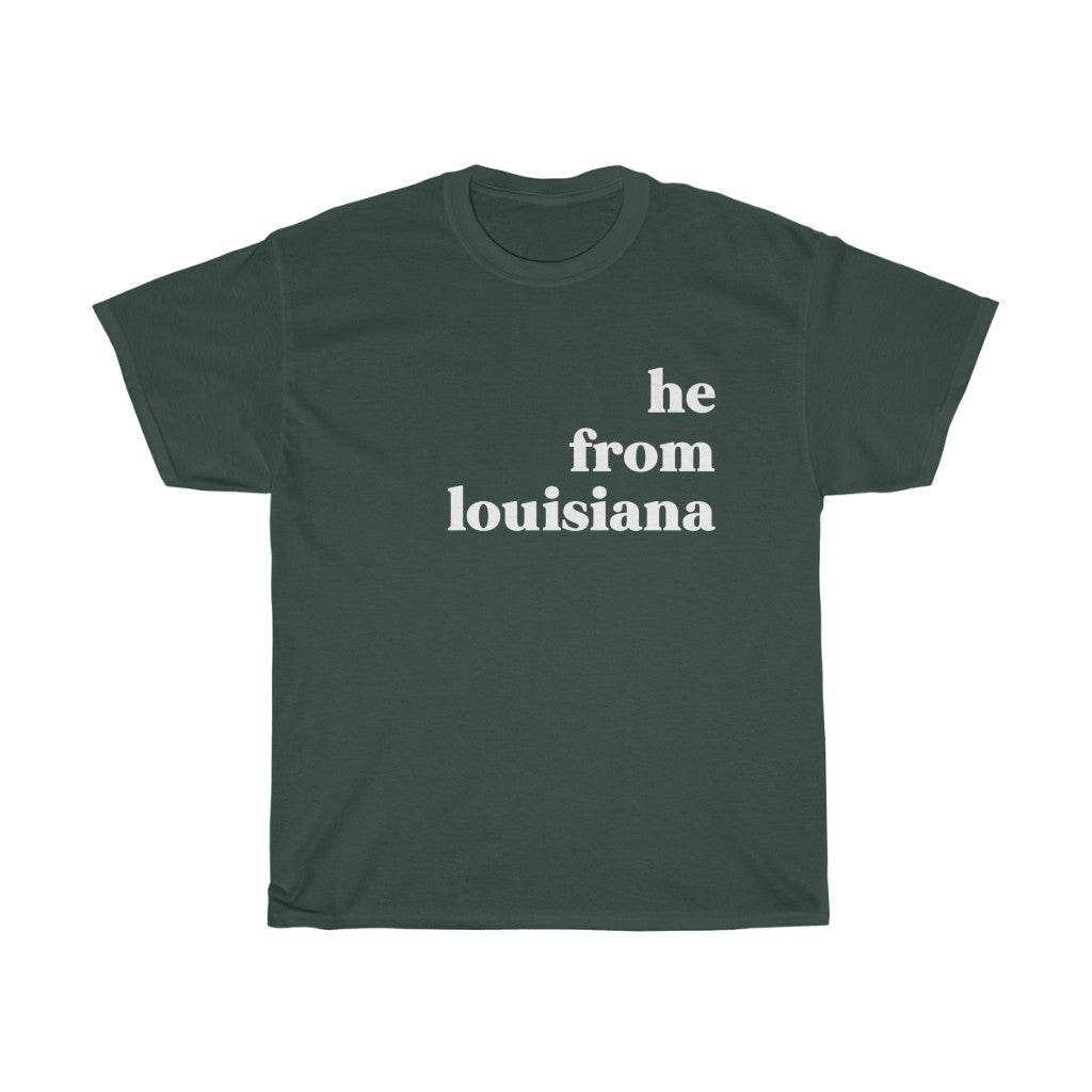He From Louisiana - Unisex Heavy Cotton Tee