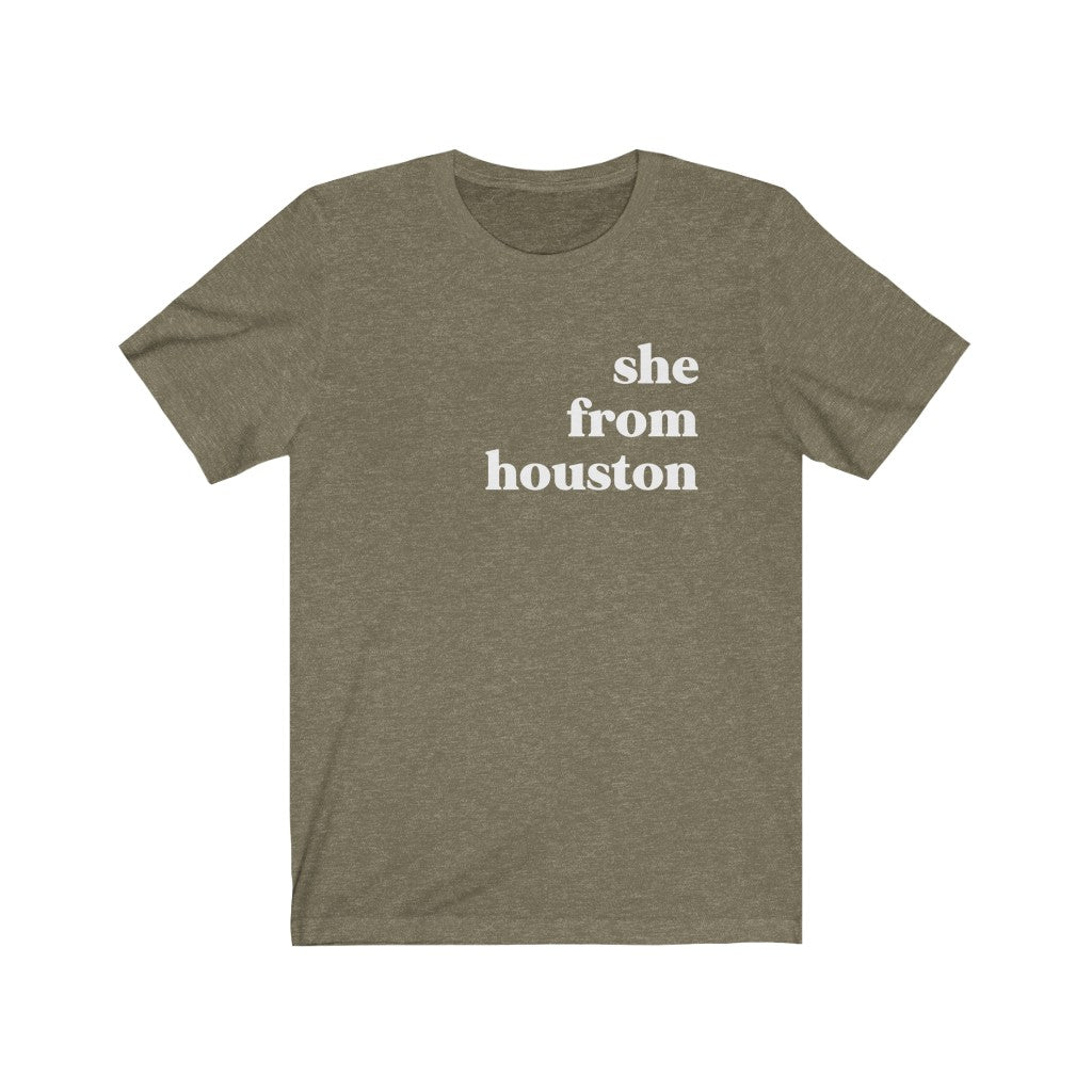 She From Houston - Unisex Jersey Short Sleeve Tee