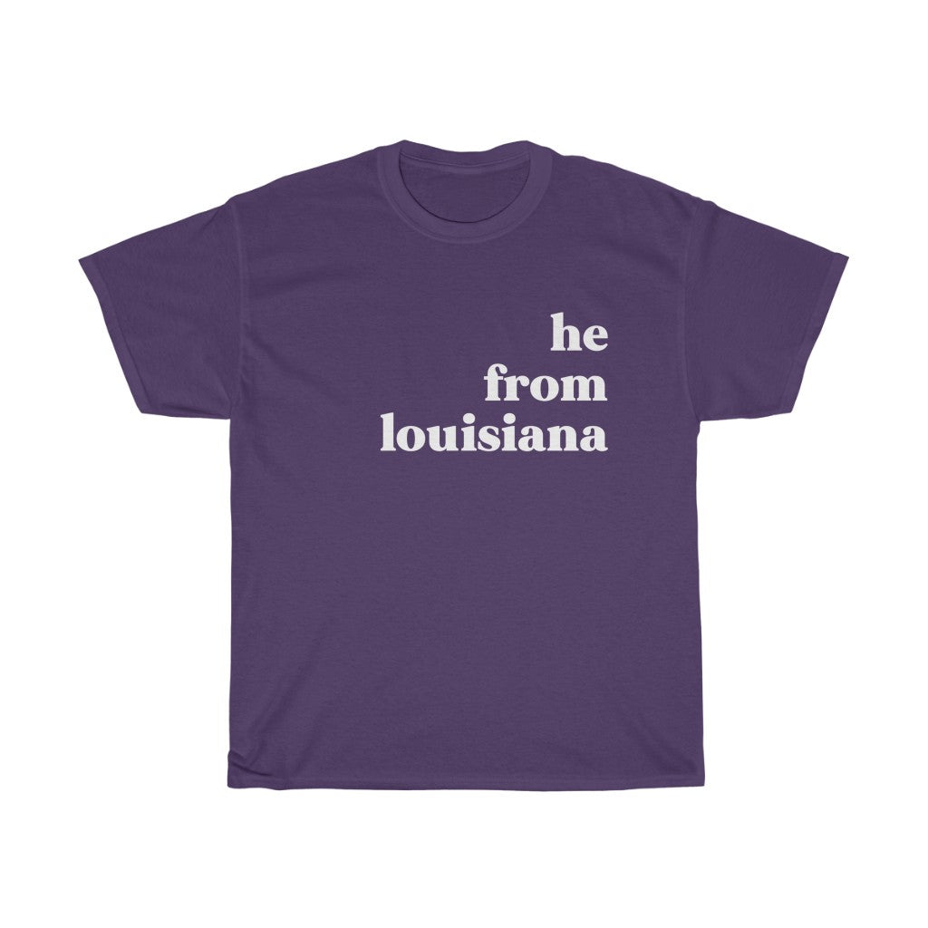 He From Louisiana - Unisex Heavy Cotton Tee