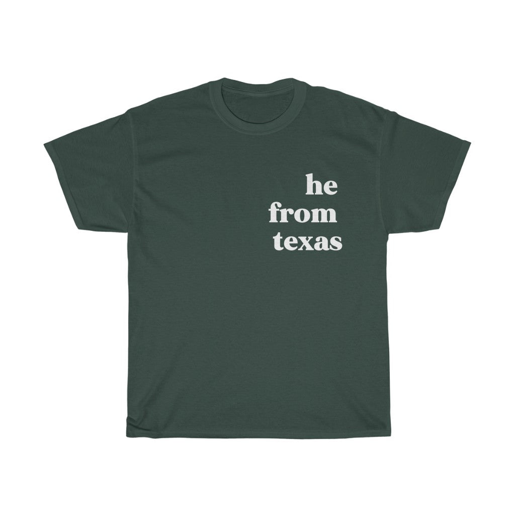 He From Texas - Unisex Heavy Cotton Tee
