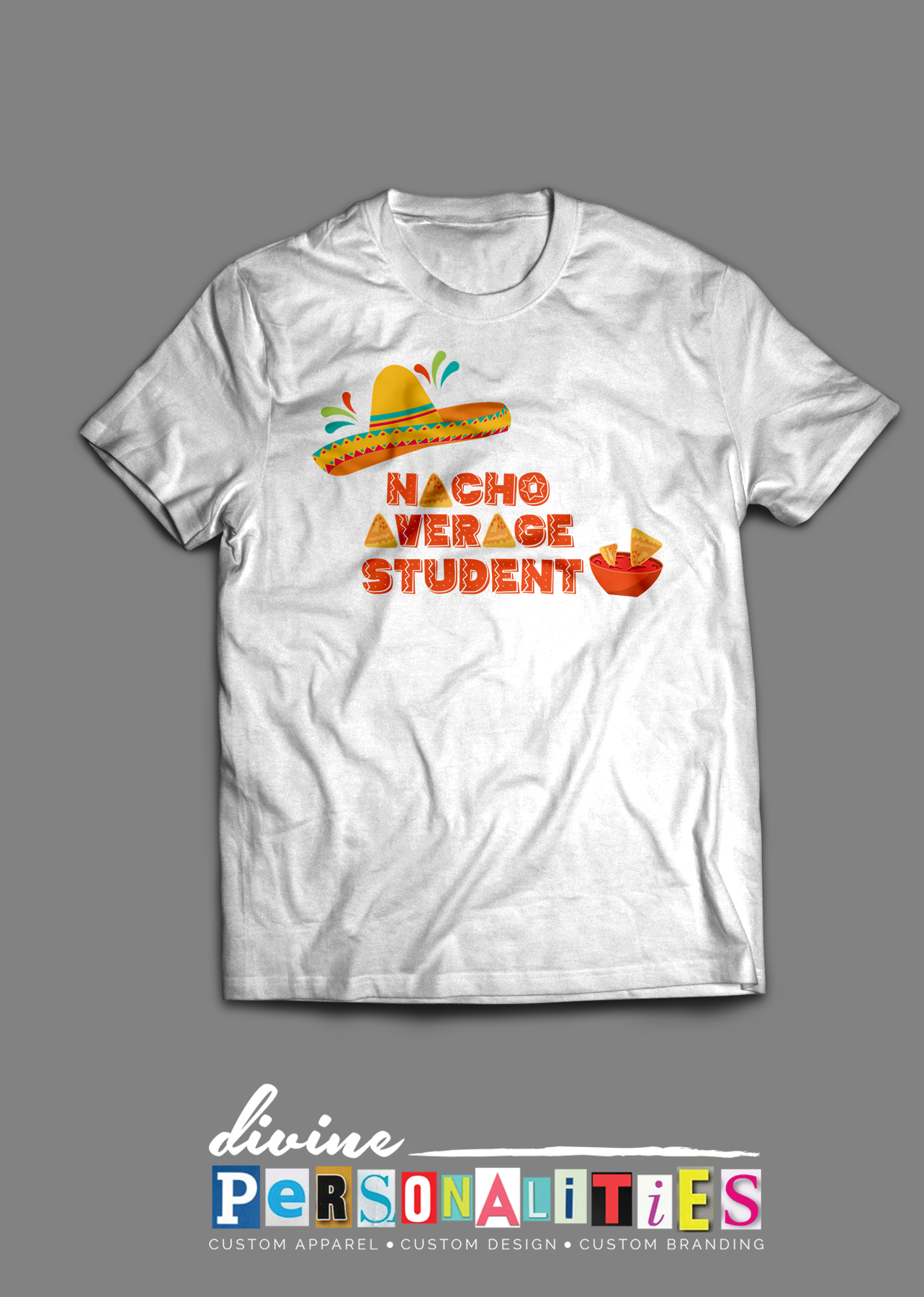 Nacho Average Student - White Short Sleeve