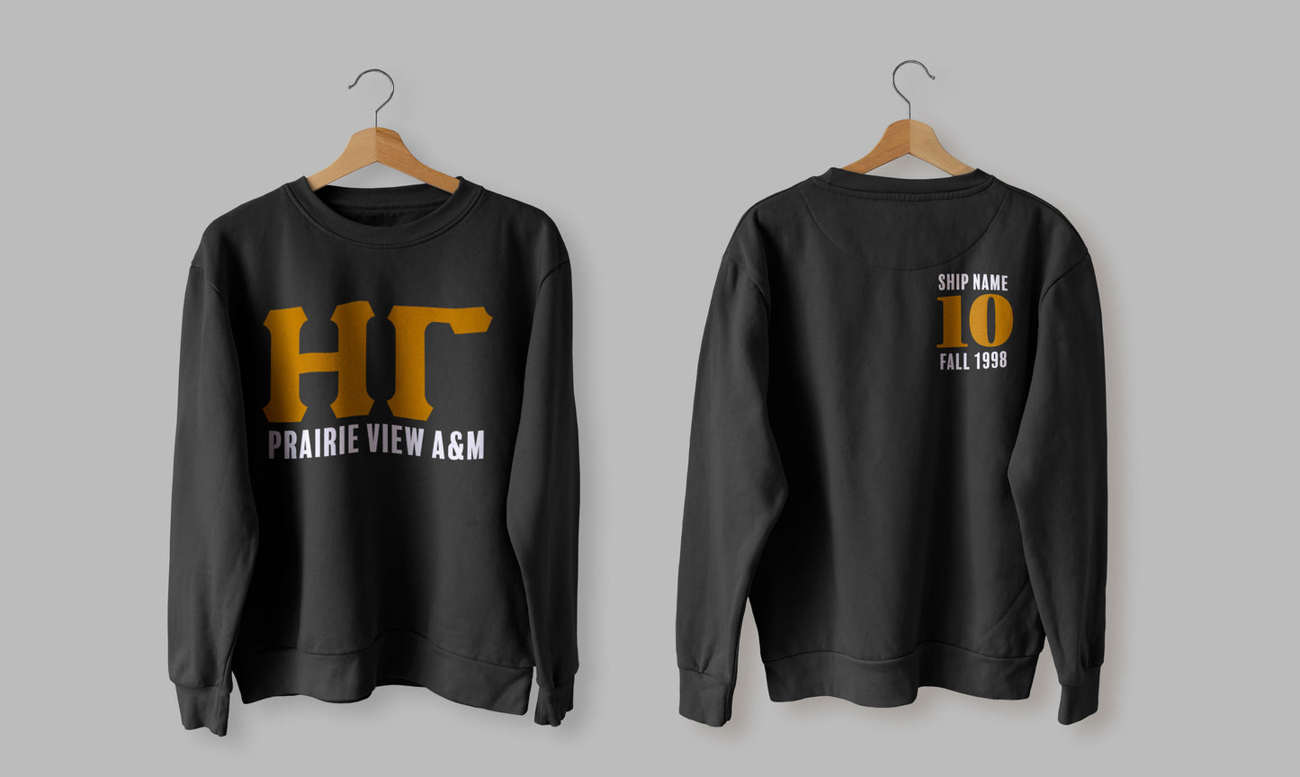 Custom Eta Gamma Founders’ Crewneck/Long Sleeve Tee/SS Hoodie