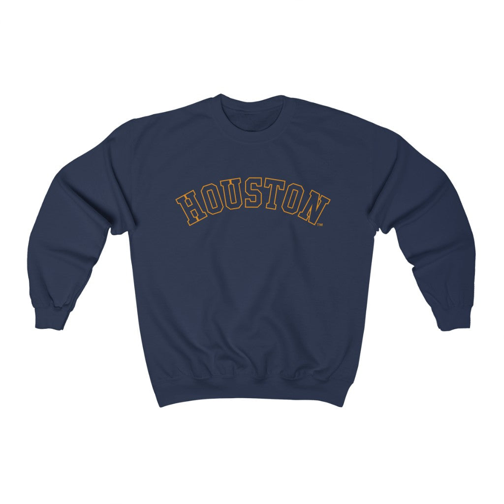 Houston (Orange) - Crewneck Sweatshirt