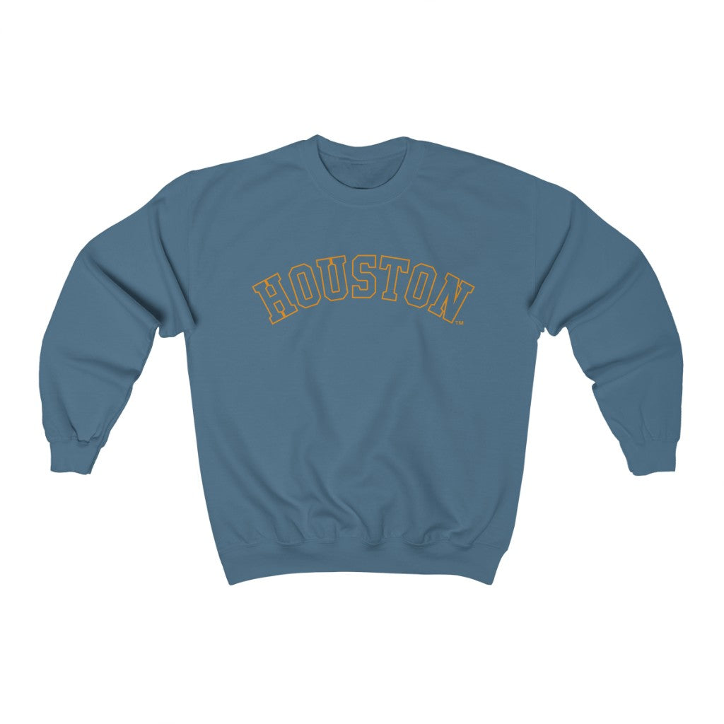 Houston (Orange) - Crewneck Sweatshirt