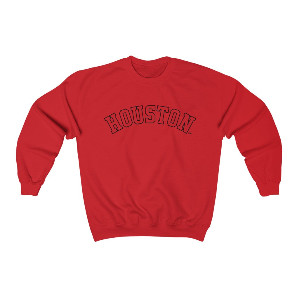 Houston (Black) - Crewneck Sweatshirt