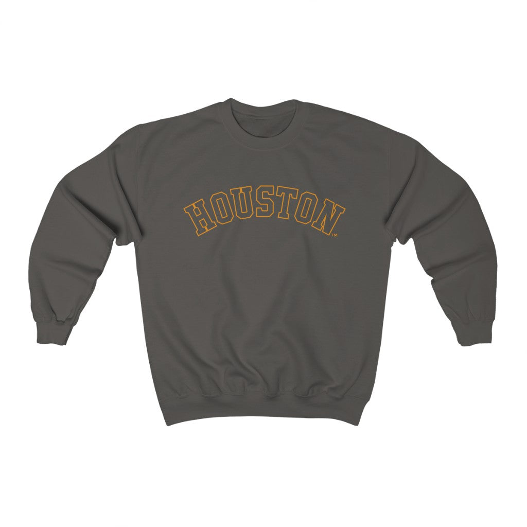 Houston (Orange) - Crewneck Sweatshirt